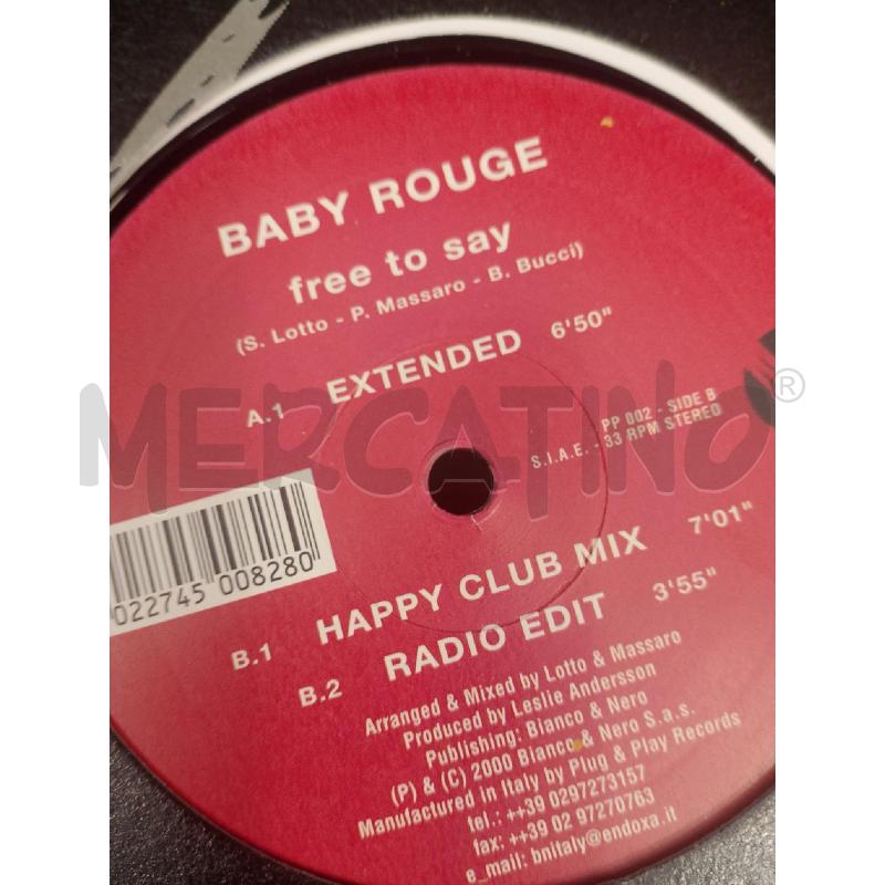 DISC MIX BABY ROUGE- FREE TO SAY- OTTCONDZ | Mercatino dell'Usato Cesena 1