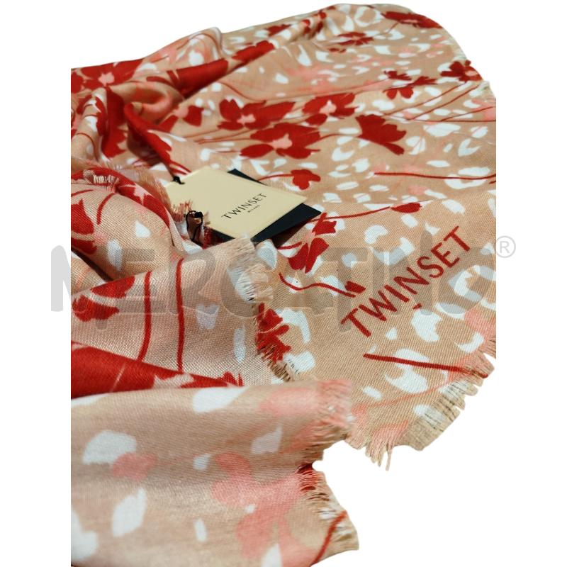 FOULARD TWIN SET ROSA FIORI ROSS | Mercatino dell'Usato Cesena 2
