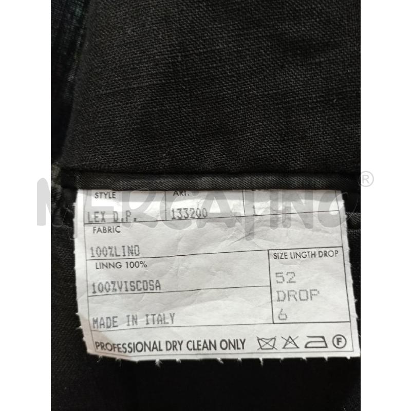 GIACCA UOMO CERVELLI LINO NERA SARTORIALE  | Mercatino dell'Usato Cesena 5