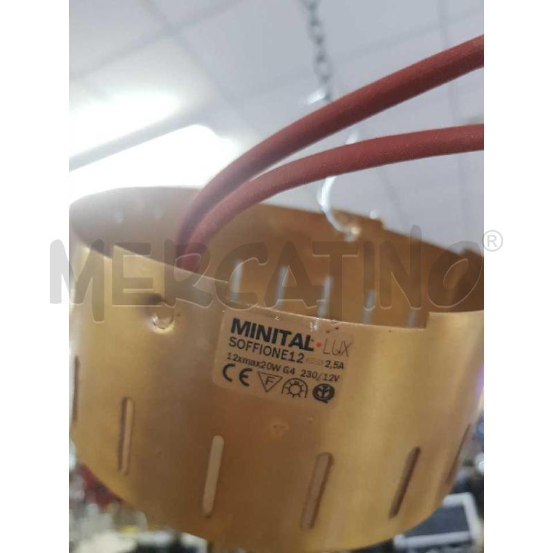 LAMPADARIO MINITAL LUX ORO SOFFIONE 12 | Mercatino dell'Usato Cesena 3