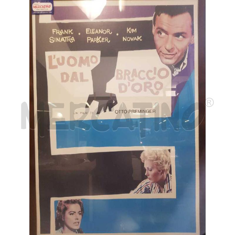 LOCANDINA CINEMA L'UOMO DAL BRACCIO D'ORO 1955 105X74 | Mercatino dell'Usato Cesena 3