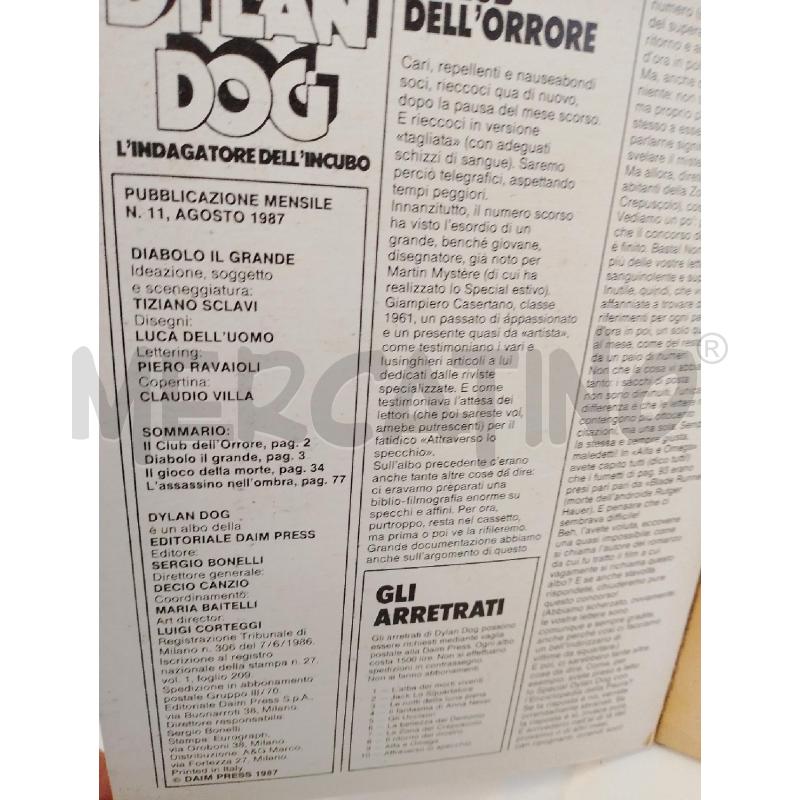 LOTTO DYLAN DOG 11/20 ORIGINALI1987/88 IN BUONE CONDIZIONI | Mercatino dell'Usato Cesena 2