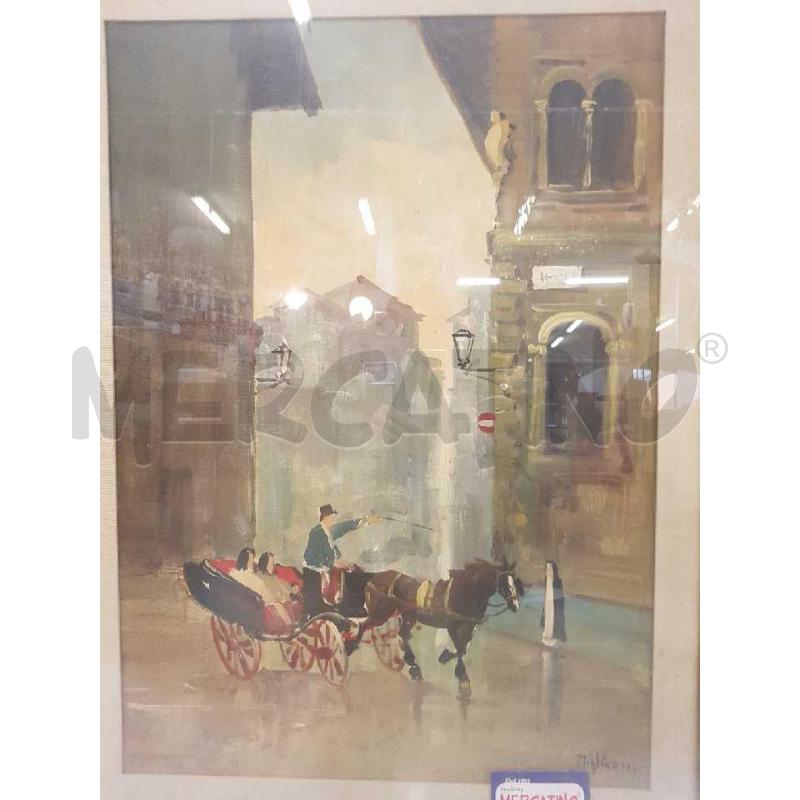 MIGLIORINI OLIO SU TELA 50X70 CARROZZA  | Mercatino dell'Usato Cesena 4