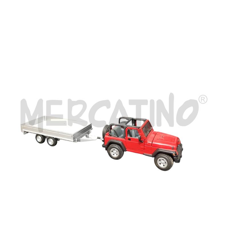 MODELLINO JEEP ROSSA + CARRELLO PIANALE | Mercatino dell'Usato Cesena 1