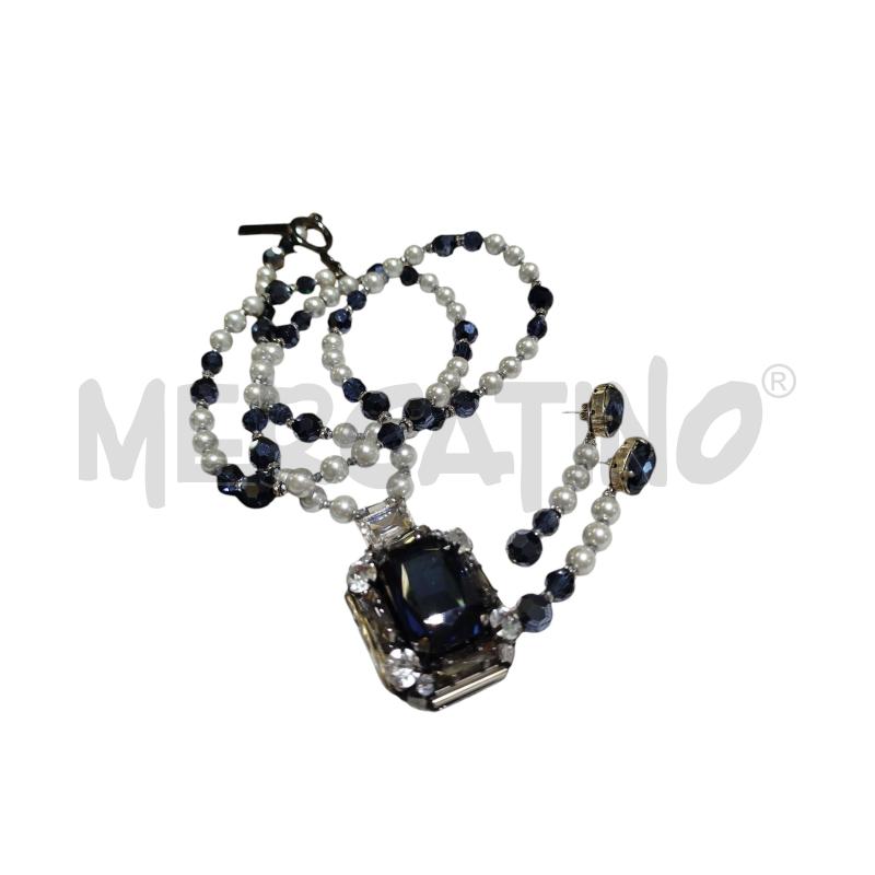 PARURE WEEK END MAXMARA PERLE BIA BLU ORECCHINI | Mercatino dell'Usato Cesena 1