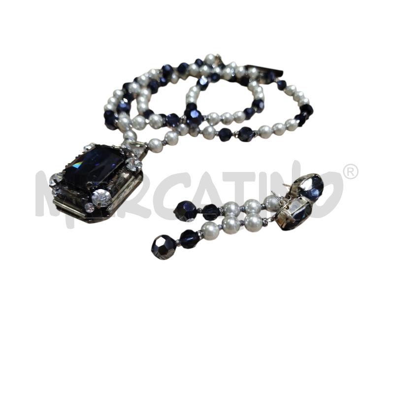 PARURE WEEK END MAXMARA PERLE BIA BLU ORECCHINI | Mercatino dell'Usato Cesena 4