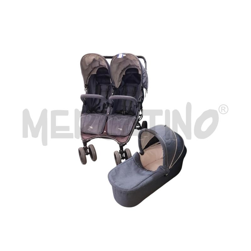 PASSEGGINO GEMELLARE + NAVICELLA SINGOLA  VALVO BAY SNAP DUO GRIGIO | Mercatino dell'Usato Cesena 1