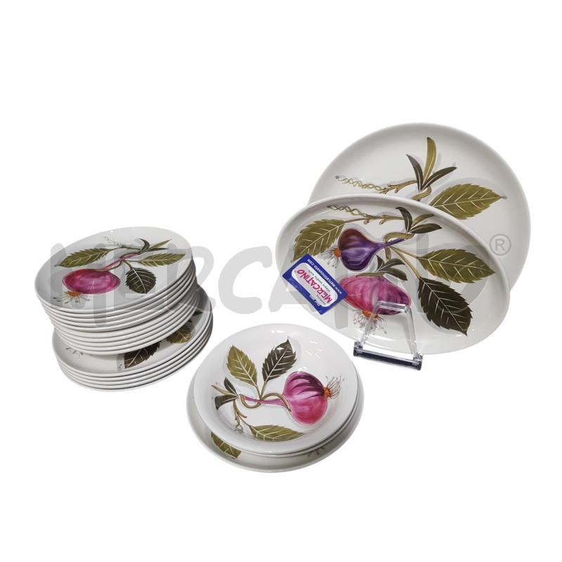 PIATTI PZ. 20 MANCIOLI ANNI 60 DIP FIORE VIOLA | Mercatino dell'Usato Cesena 1