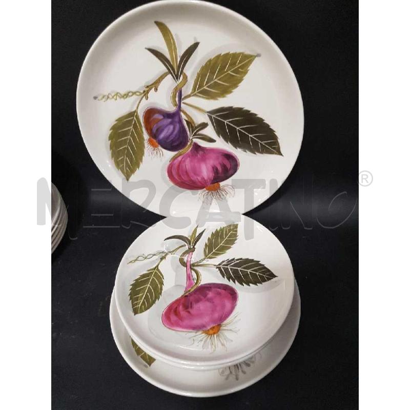 PIATTI PZ. 20 MANCIOLI ANNI 60 DIP FIORE VIOLA | Mercatino dell'Usato Cesena 4