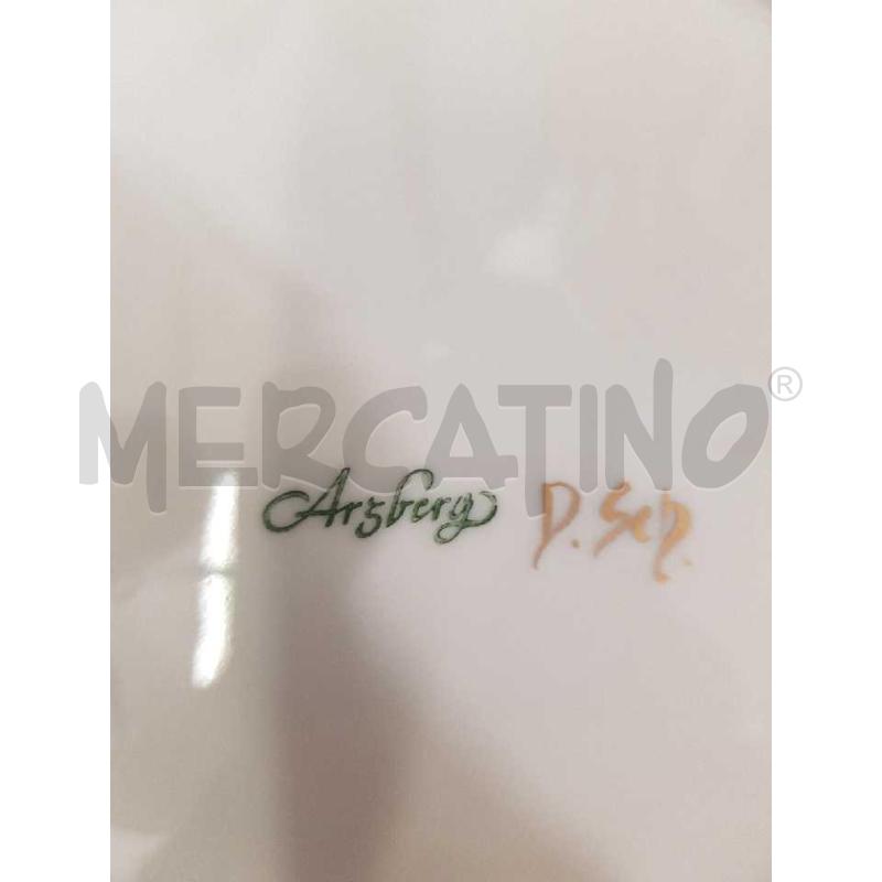 PIATTO DESSERT 6 PZ ARZGSBER DEC FIORE E ORO | Mercatino dell'Usato Cesena 4