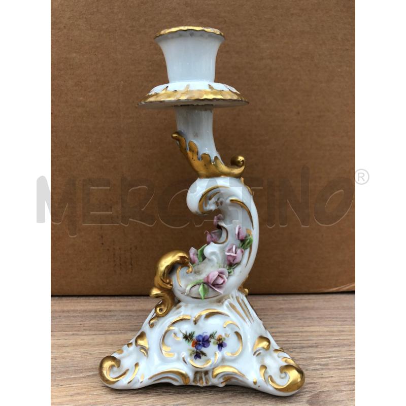 PORTA CANDELA CERAMICA  CAPODIMONTE | Mercatino dell'Usato Cesena 1