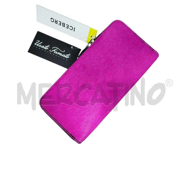 PORTA FOGLIO ICEBERG FRONT PELO VIOLA FLUO  | Mercatino dell'Usato Cesena 2