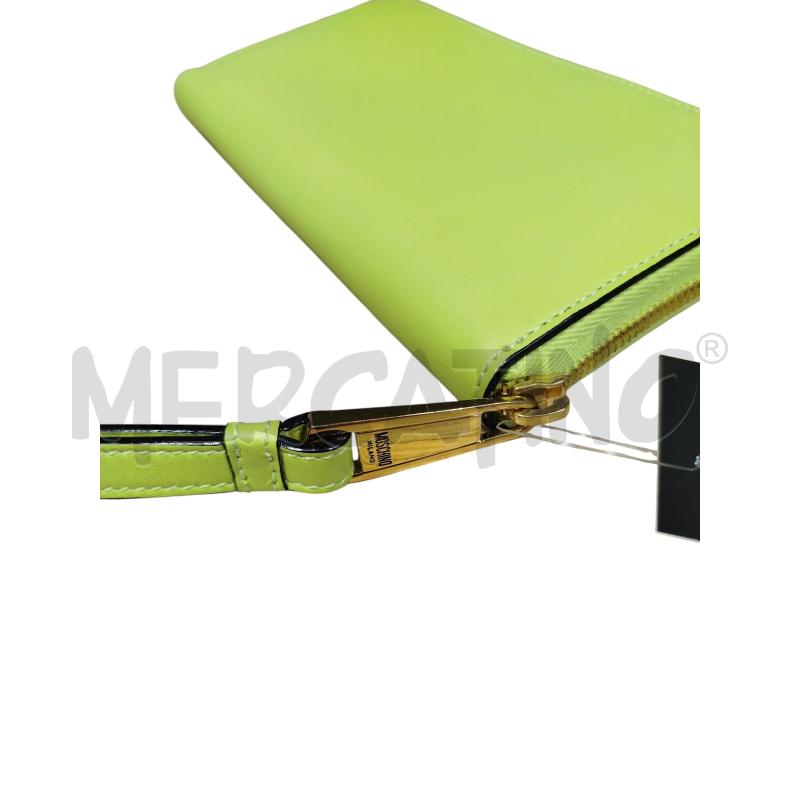 PORTA FOGLIO MOSCHINO MILANO COLR LIME LETTERE | Mercatino dell'Usato Cesena 3