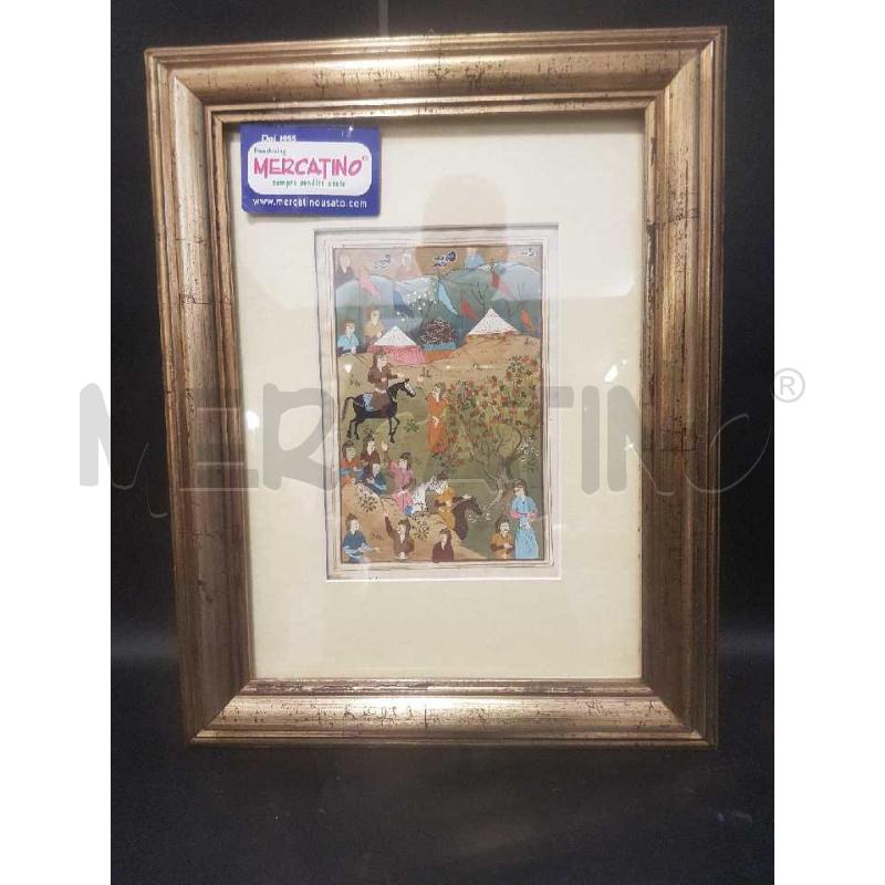QUADRO MINIATURA ORIENTALE SU CARTA COSI COME | Mercatino dell'Usato Cesena 2