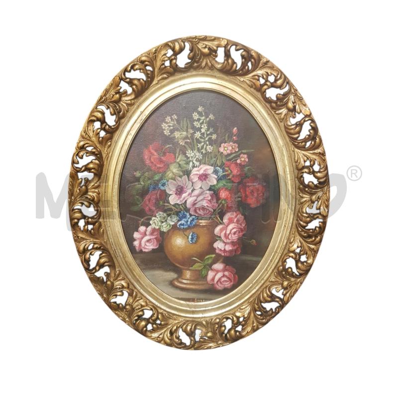 QUADRO OVALE ROSE JOLE AMBROSIOLI | Mercatino dell'Usato Cesena 1