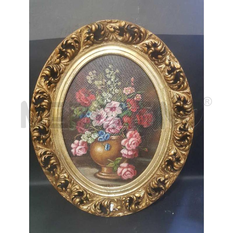 QUADRO OVALE ROSE JOLE AMBROSIOLI | Mercatino dell'Usato Cesena 2
