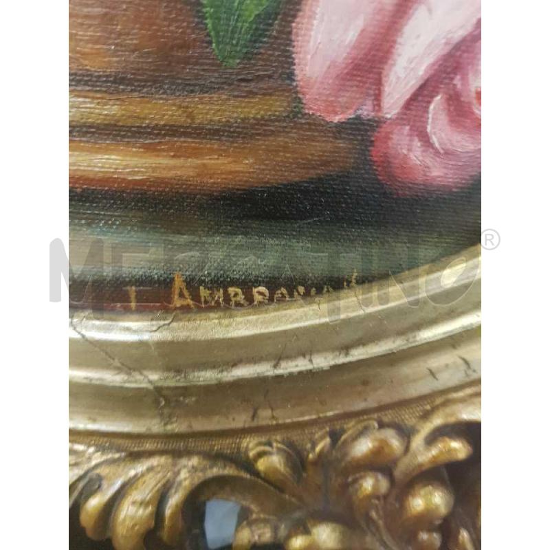 QUADRO OVALE ROSE JOLE AMBROSIOLI | Mercatino dell'Usato Cesena 3