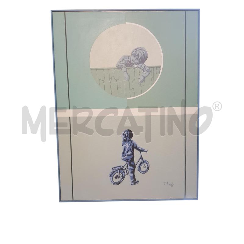 QUADRO SEVERINO POZZATO 82 BIMBO IN BICICLETTA | Mercatino dell'Usato Cesena 1
