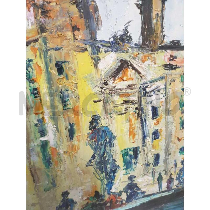 QUADRO VITTORIO POSTIGLIONE PIAZZA NAVONA 60X80 OLIO SU TELA | Mercatino dell'Usato Cesena 4