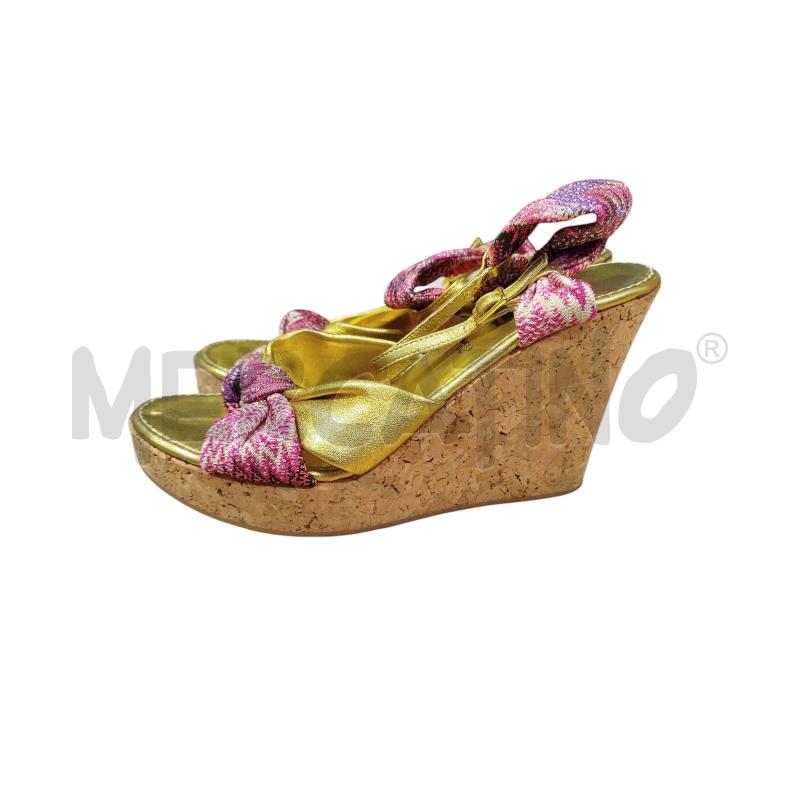 SANDALI DONNA MISSONI ORO FIOCCO ROSA | Mercatino dell'Usato Cesena 3