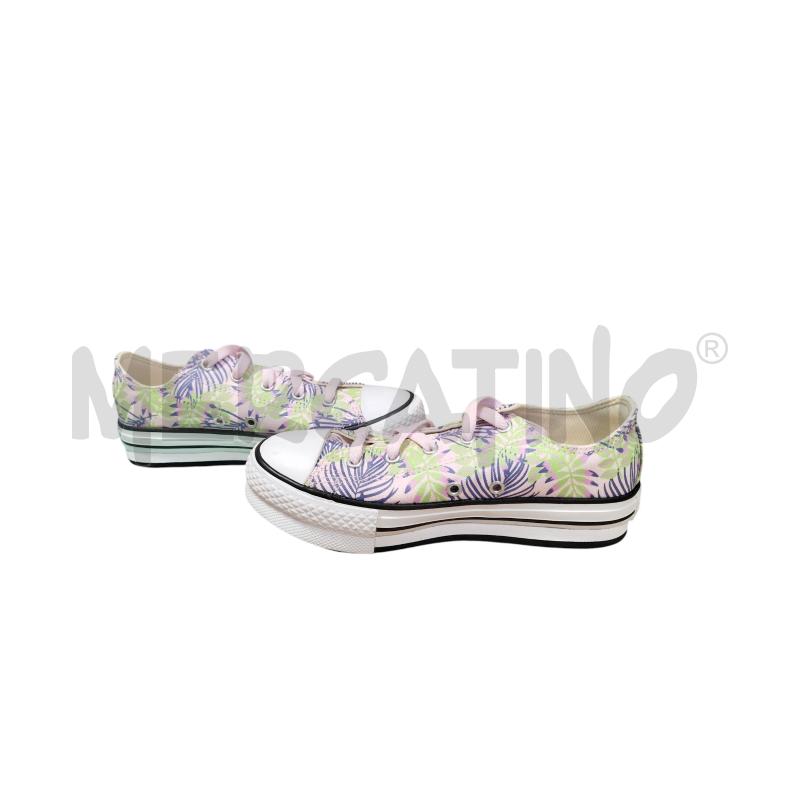 SCARPE DONNA CONVERSE ROSA FOGLIE BLU VERDE  | Mercatino dell'Usato Cesena 3