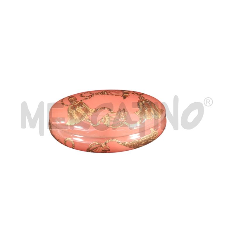 SCATOLA OVALE LAMART POCELLANA ROSA DECORO NAPPE | Mercatino dell'Usato Cesena 1