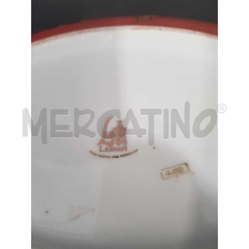 SCATOLA OVALE LAMART POCELLANA ROSA DECORO NAPPE | Mercatino dell'Usato Cesena 3