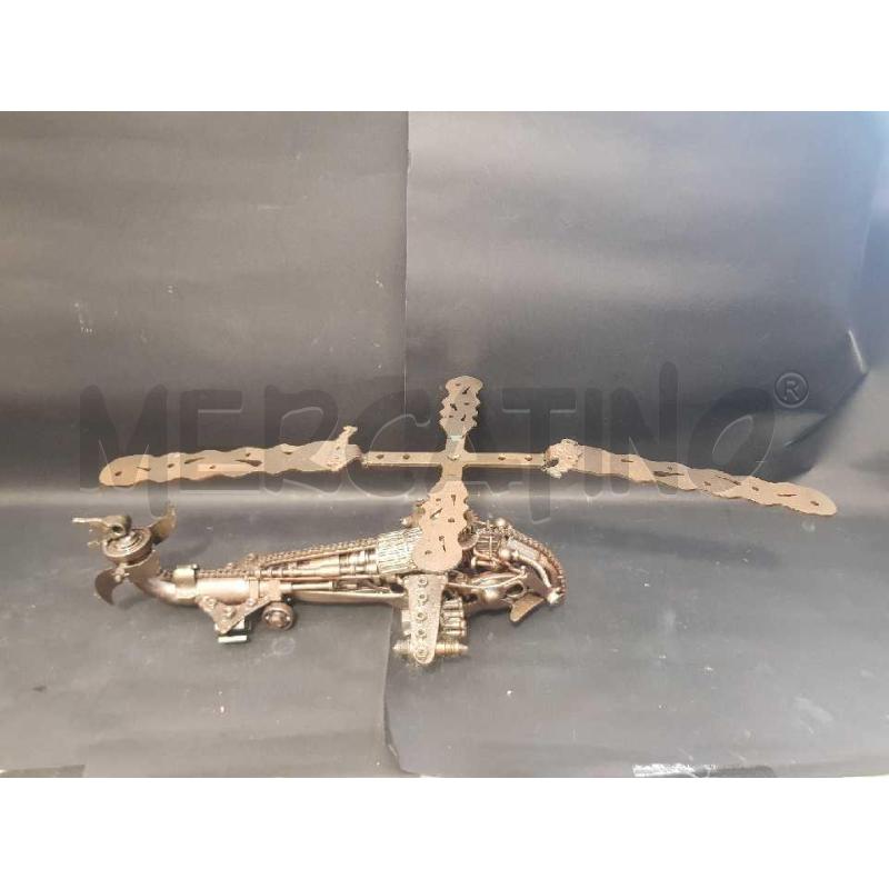 SCULTURA ELICOTTERO METALLI RECUPERO | Mercatino dell'Usato Cesena 2