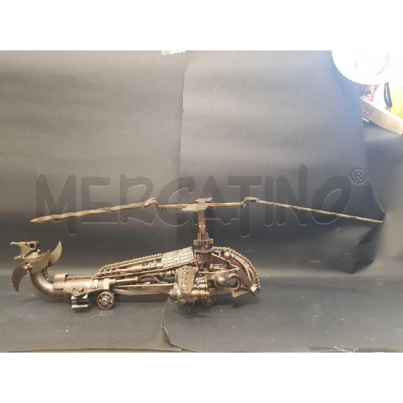 SCULTURA ELICOTTERO METALLI RECUPERO | Mercatino dell'Usato Cesena 3