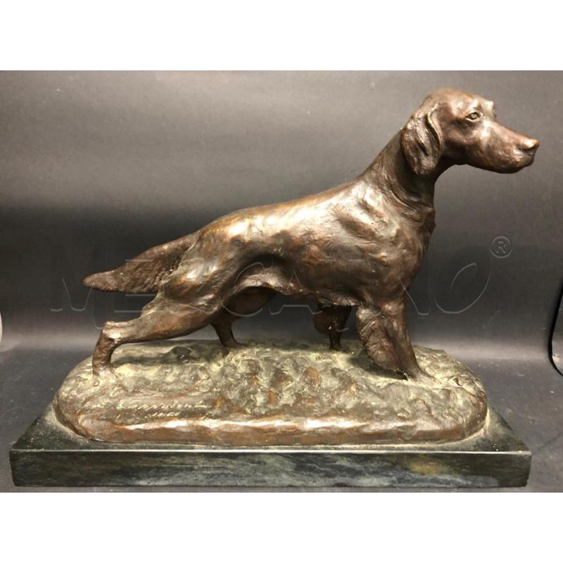 SCULTURA IN BRONZO COPPOLANI 1968 SETTER  | Mercatino dell'Usato Cesena 1