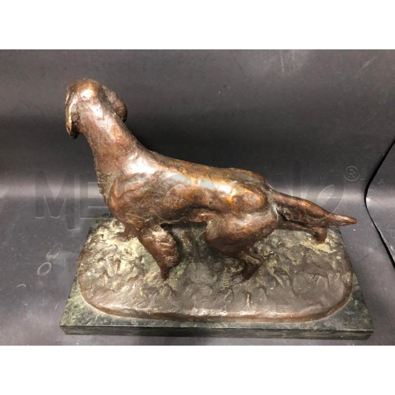 SCULTURA IN BRONZO COPPOLANI 1968 SETTER  | Mercatino dell'Usato Cesena 4