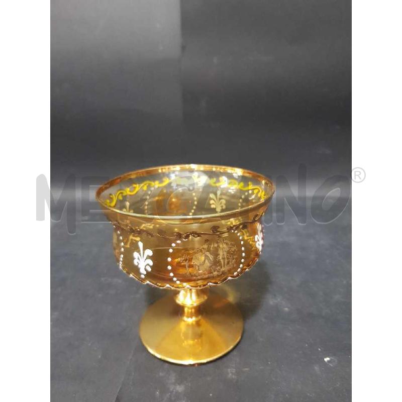 SET COPPETTE VETRO MURANO VENEZIANO GIALLO ORO 6PZ | Mercatino dell'Usato Cesena 3