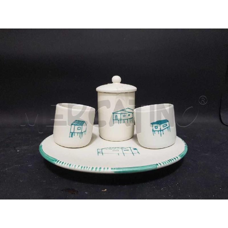 SET TAZZE CAFFE+Z+PIATTINO ELVIRA KELLER FAENZA LINEA PALAFITTE | Mercatino dell'Usato Cesena 4