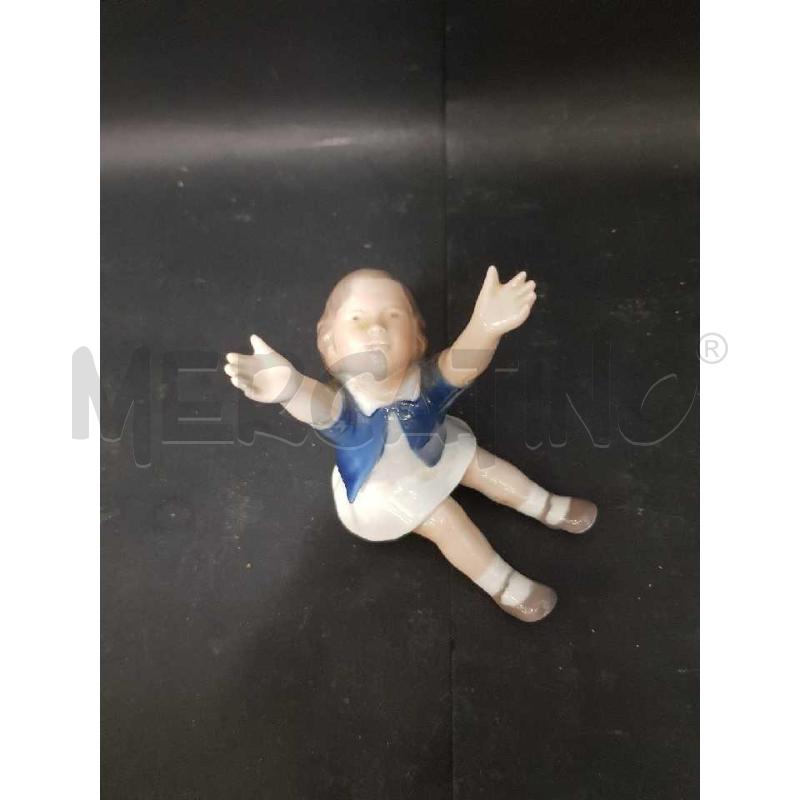 STATUETTA BING & GROMDHAL BAMBINA CON BRACCIA ALZATE CERAMICA | Mercatino dell'Usato Cesena 3