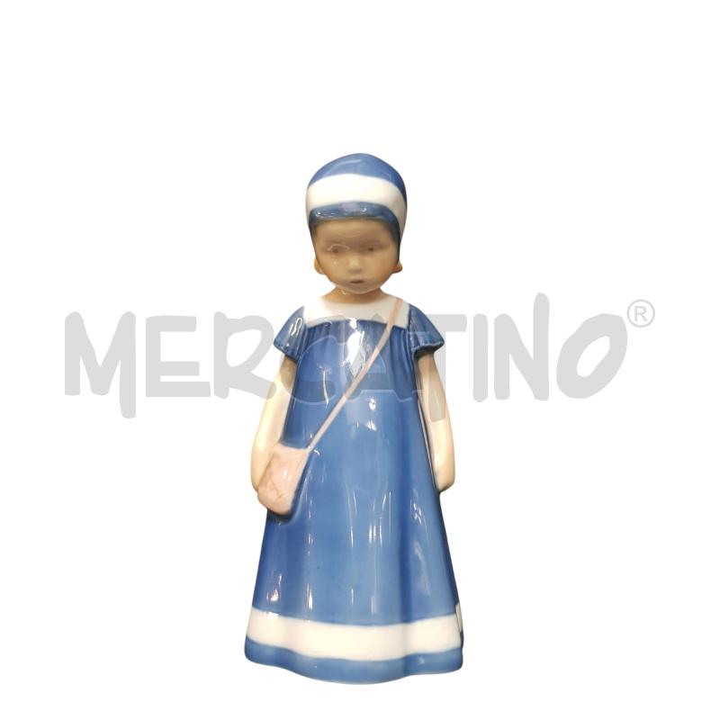 STATUETTA BING & GRONDHAL BAMBINA ELSE VESTITO BLU CERAMICA | Mercatino dell'Usato Cesena 1