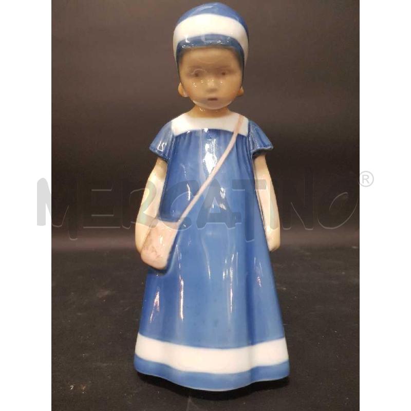 STATUETTA BING & GRONDHAL BAMBINA ELSE VESTITO BLU CERAMICA | Mercatino dell'Usato Cesena 2
