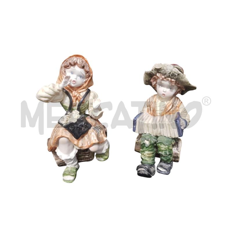 STATUE CAPODIMONTE COPPIA BIMBA/ BIMBO LEGGERI DIFETTI | Mercatino dell'Usato Cesena 1