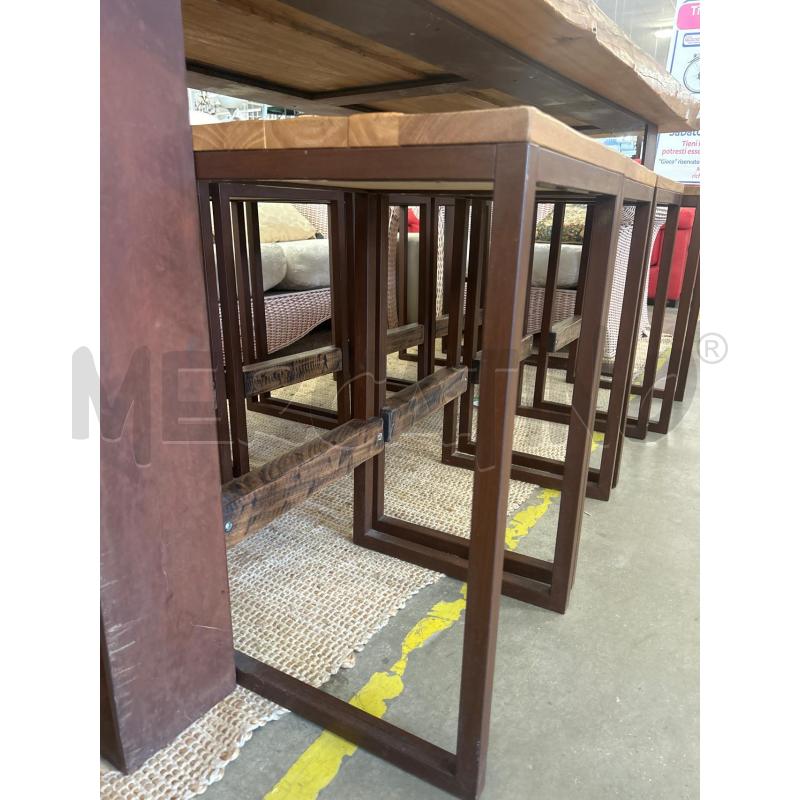 TAVOLO RETTANGOLARE BISTROT CON 8 SGABELLI  | Mercatino dell'Usato Cesena 3