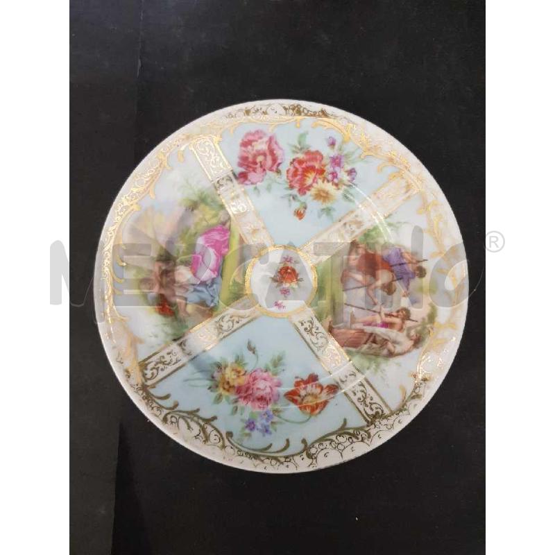 TAZZA VIENNA+2 PIATT VIENNA DIPINTA A MANO DORATURE | Mercatino dell'Usato Cesena 4