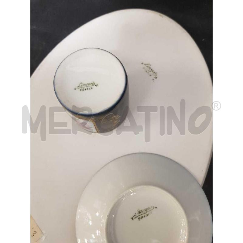 TAZZINE PZ2+2PIATT+1VASS LIMOGES BLU FIORI DORATURE | Mercatino dell'Usato Cesena 3