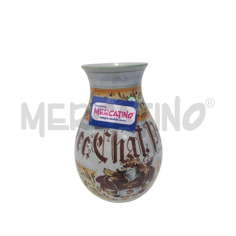 VASO CERAMICA DECORO MARRONE | Mercatino dell'Usato Cesena 1