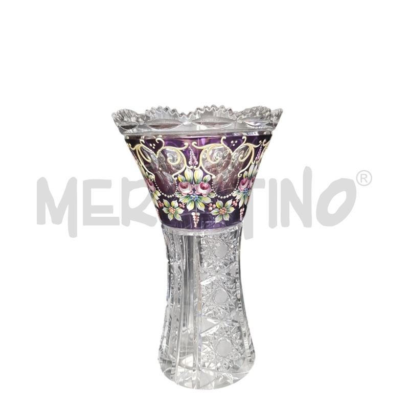 VASO CRISTALLO SERIGRAFATO DECORATO | Mercatino dell'Usato Cesena 1