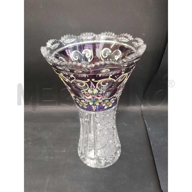 VASO CRISTALLO SERIGRAFATO DECORATO | Mercatino dell'Usato Cesena 2