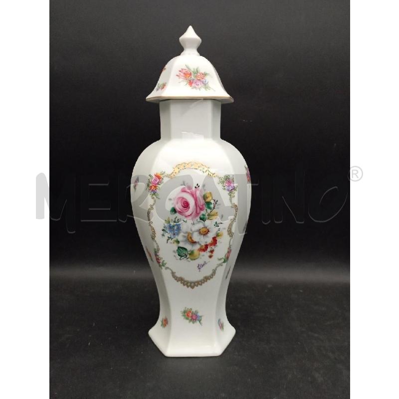 VASO LIMOGES ESAGONALE CERAMICA DECORO FIORI | Mercatino dell'Usato Cesena 1