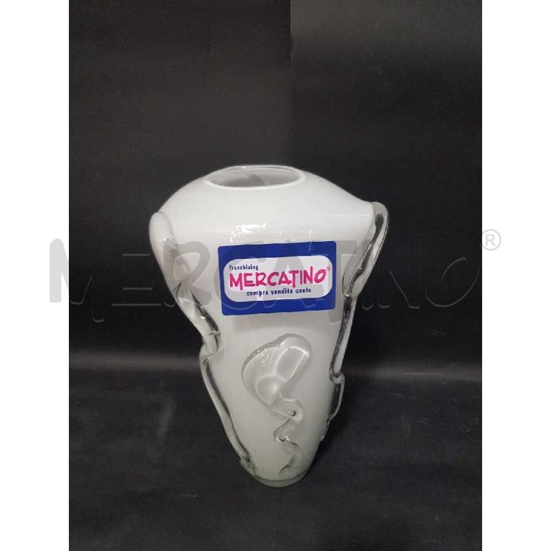 VASO VETRI MURANO BIANCO LAVORATO | Mercatino dell'Usato Cesena 2