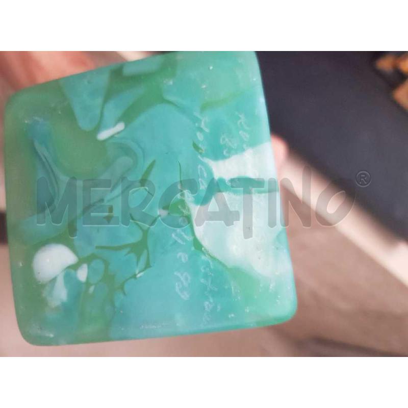 VASO  KOSTA BODA ANNA EHRNER  VERDE PIRAMIDALE  | Mercatino dell'Usato Cesena 3