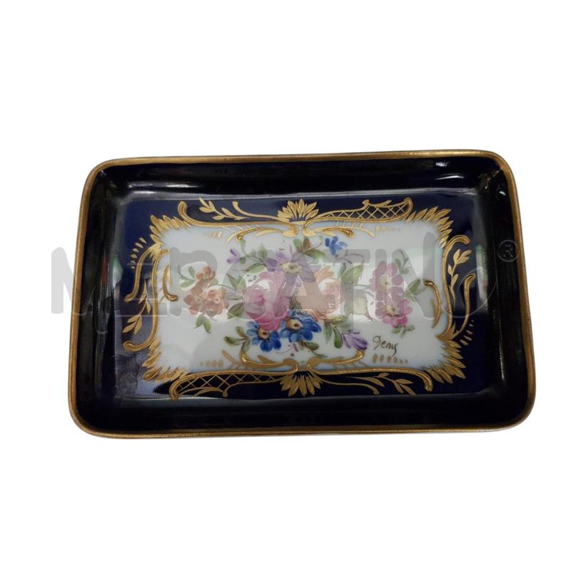 VASSOIO MIGNON LIMOGES BLU BIA FIORI DORATURE  | Mercatino dell'Usato Cesena 1
