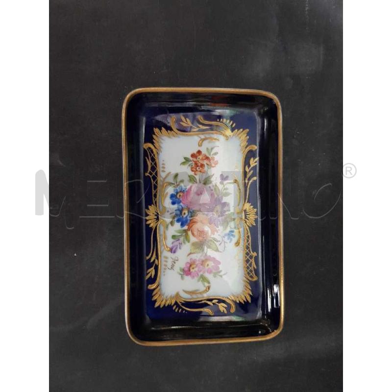 VASSOIO MIGNON LIMOGES BLU BIA FIORI DORATURE  | Mercatino dell'Usato Cesena 2