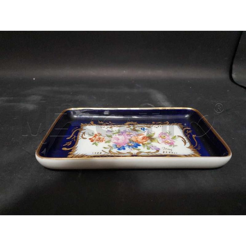 VASSOIO MIGNON LIMOGES BLU BIA FIORI DORATURE  | Mercatino dell'Usato Cesena 4