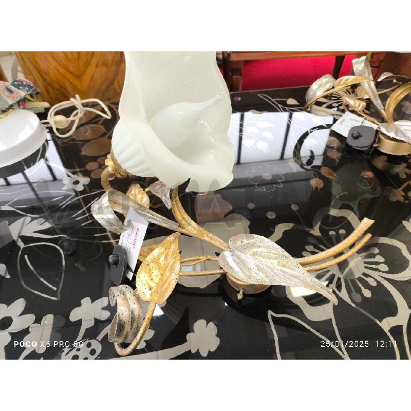 APPLIQUE 1LUCE FOGLIA ORO FOGLIA ARGENTO | Mercatino dell'Usato Forlimpopoli 1